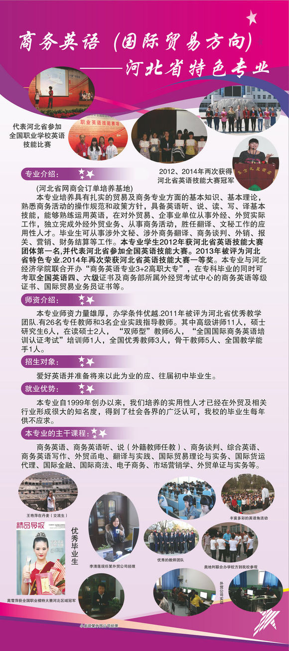 河北商贸学校特色专业--商务英语专业介绍;