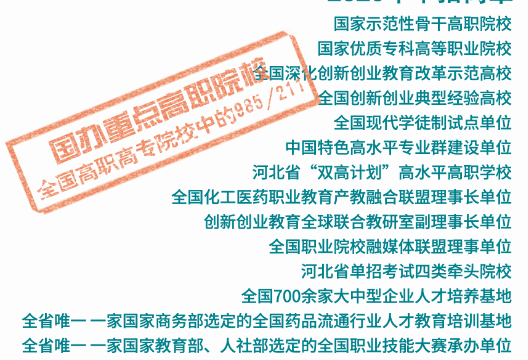 河北化工医药职业技术学院所获得的荣誉.png